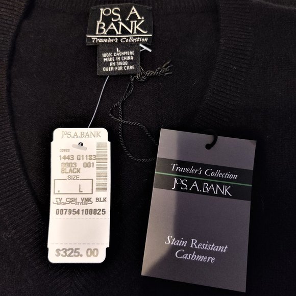 NWT JoS BANK TRAVELERS COLLECTION CASHMERE SWEATER - Picture 2 of 5